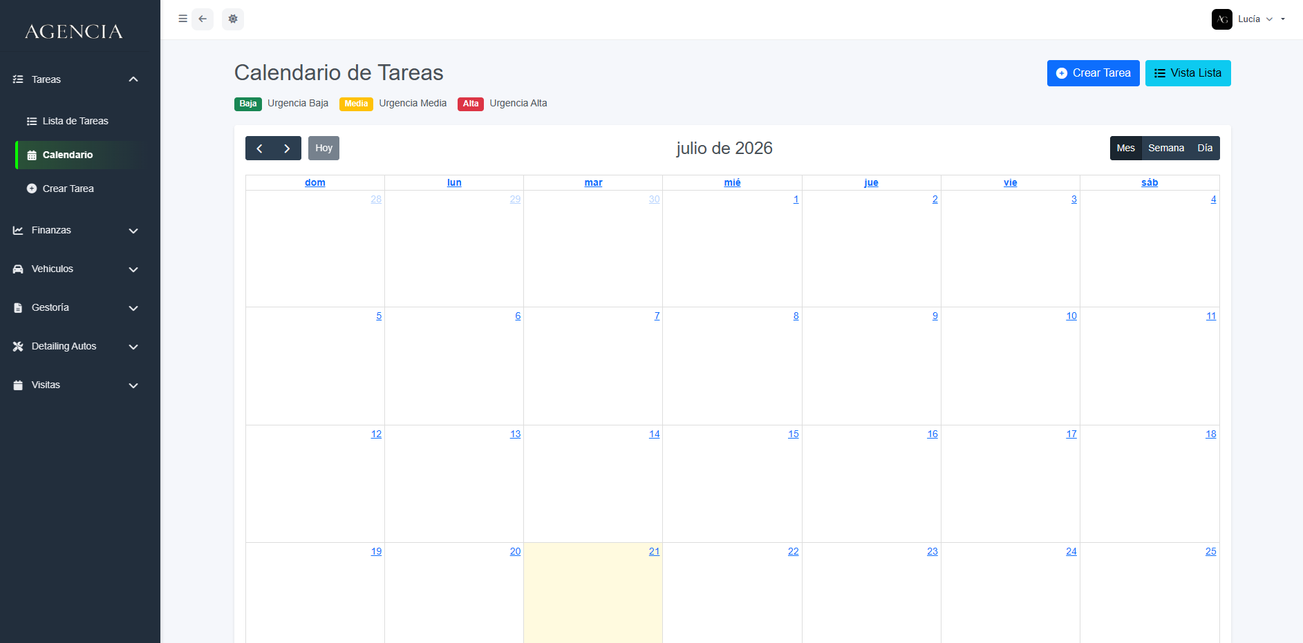 Módulo de tareas